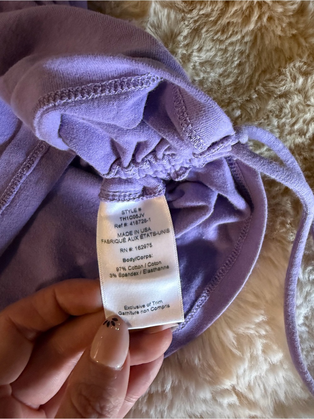 The Range Purple Ruched Side Drawstring Tee Size Small - Picture 8 of 10